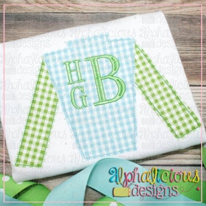 Jockey Shirt - Triple Bean - Embroidery Design - Instant Download - Quick Stitch