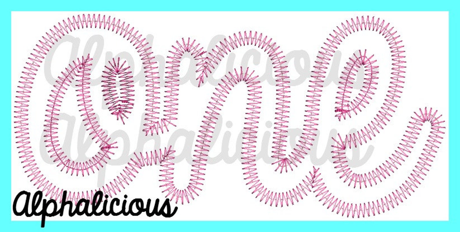 ONE Cursive Applique Font/design Etsy