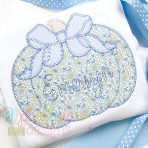 Sweet Southern Southern Pumpkin with Bow - Blanket - Applique Design - Quick Stitch - Instant Download