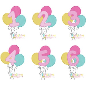 Celebration Balloons Bundle 1-6- Sketch