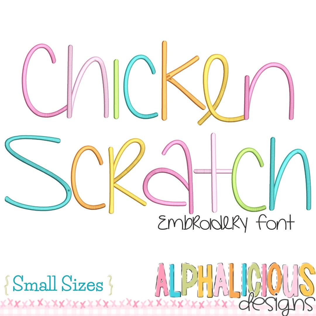 Chicken Scratch Embroidery Font - Etsy