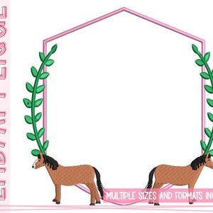 Heirloom Frame with Horse- Embroidery Designs - Heirloom Frames for Embroidery - Monogram Embroidery Frame - Horse Designs - Embroidery