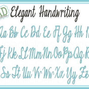 Elegant Handwriting Embroidery Font Cursive Embroidery Font - Etsy