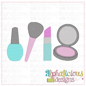 Makeup - Sketch - Sketch Embroidery Design - Instant Download - Quick Stitch Design