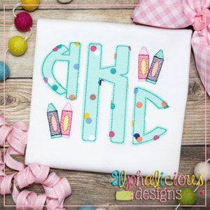 Jon Jon Embroidery Font - Triple Bean Font - Embroidery Font - Monogram Font - 5 Sizes