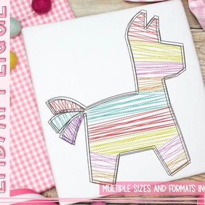 Fiesta Pinata- Scribble Fill - Fiesta Embroidery Designs - Scribble Embroidery Designs - Pinata Embroidery Designs - Cinco De Mayo Designs