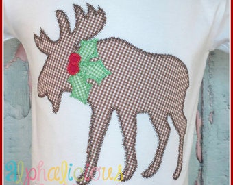 Julälgapplikationsdesign - Holly Jolly-broderi (digitala filer)