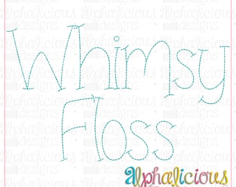 Whimsy Floss Stickschrift - Vintage Stickschrift - Redwork Stickschrift