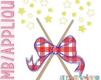 Sparklers with Stars - Sketch - Embroidery Design - 5 Sizes - 9 Different File Formats - Instant Download