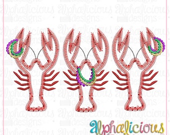 Lagostins com miçangas - ZigZag - Design de apliques - Download instantâneo - Ponto rápido