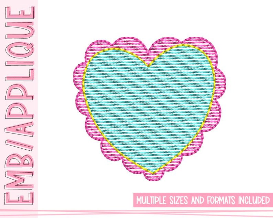Scalloped Heart-mini-sketch Design Valentine&rsquo;s Day Sketch Designs Mini