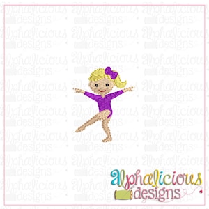 Gymnast 3 - MINI Fill Embroidery Design - Sports Embroidery Design - Machine Embroidery Design - Instant Download