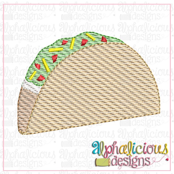 Taco - MINI sketch embroidery design