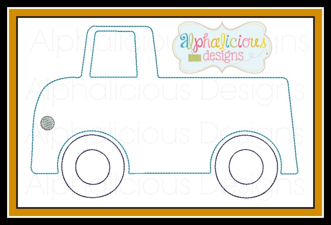 Vintage Truck Embroidery Design Vintage Truck Applique Design Truck Design Digitized Design