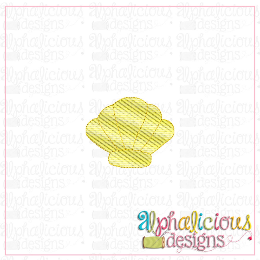 Shell - MINI - Sketch - Embroidery Design - Instant Download - 3 Sizes ...