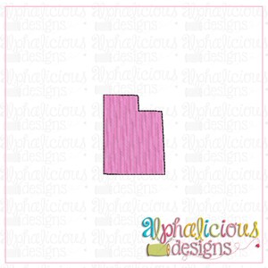 Utah - MINI Fill - Diseño de bordado - Diseño estatal - 3 tamaños - 9 formatos de archivo diferentes