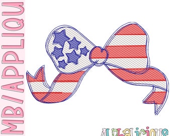 American Flag - Sketch - Embroidery Design - 5 Sizes - 9 Different File Formats - Instant Download