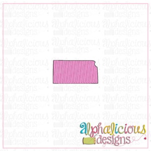 Kansas - MINI Fill - Diseño de bordado - Diseño estatal - 3 tamaños - 9 formatos de archivo diferentes