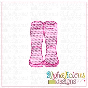 Rainboots - MINI sketch embroidery design