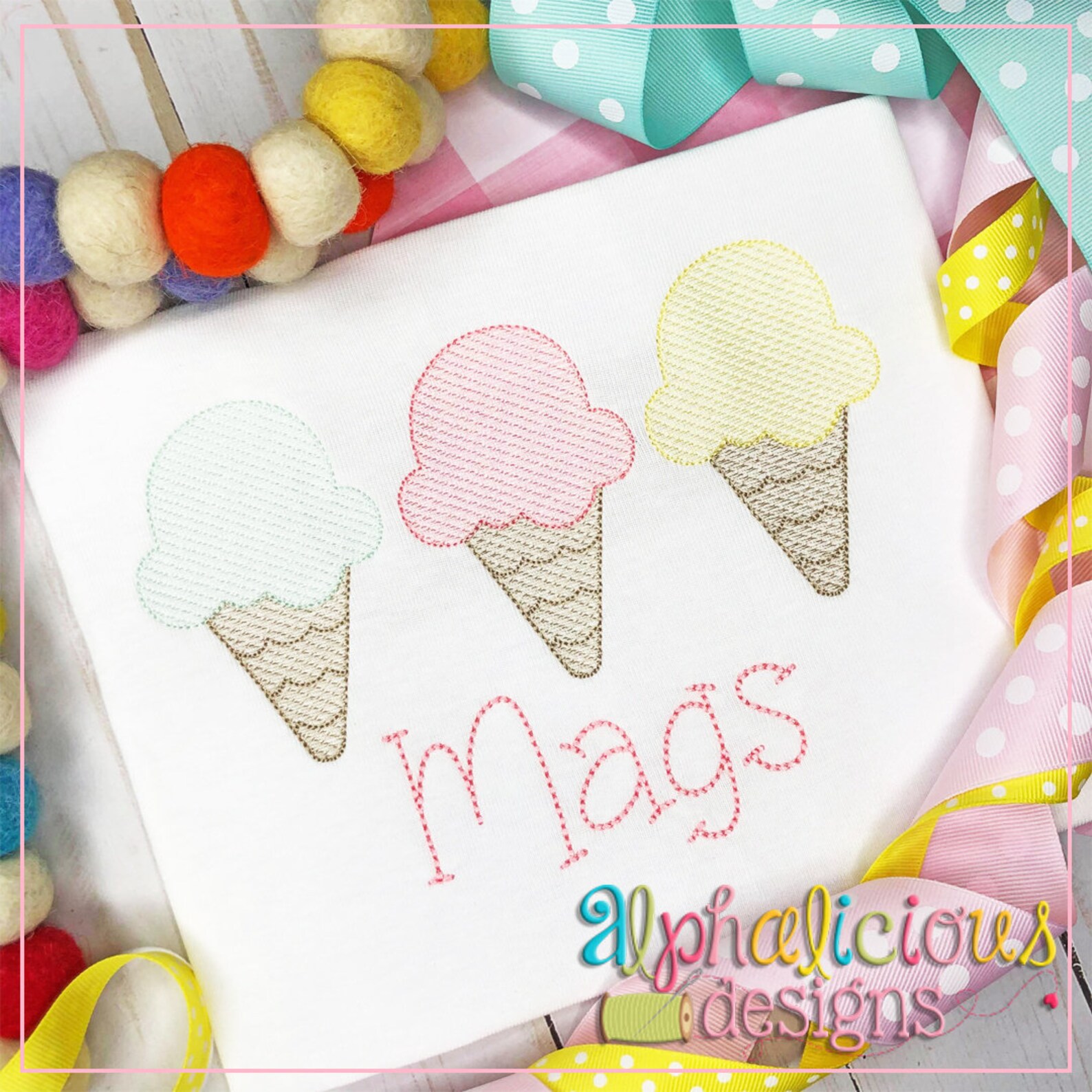 Whimsy Floss Embroidery Font Vintage Embroidery Font Redwork Etsy