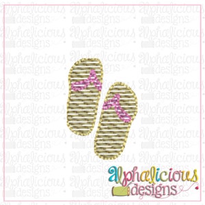 Flip Flops - MINI sketch embroidery design