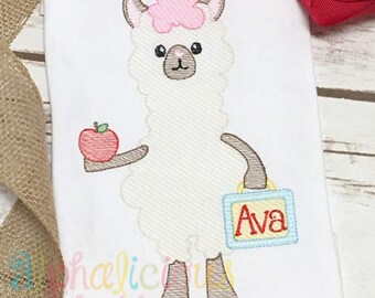 Learning Llama 1 - Sketch - Embroidery Design - Instant Download - 5 Sizes - 10 Different File Formats