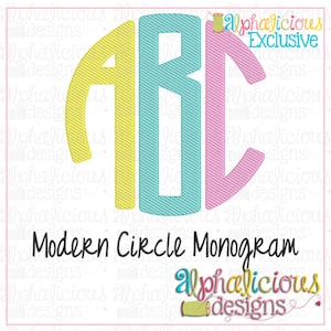 Modern Circle Monogram Font -  5 Sizes - Several Different File Formats - Instant Download!