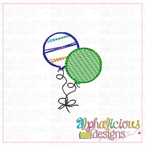 Birthday Balloon - MINI Fill embroidery design