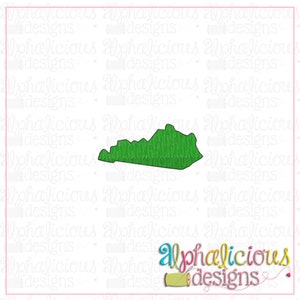 Kentucky - MINI - Relleno - Diseño de bordado - Diseño estatal - 3 tamaños - 9 formatos de archivo diferentes