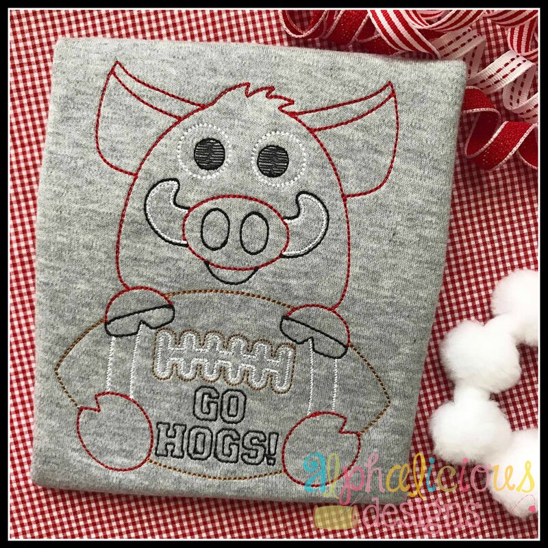 Applique Razorback Razorback Applique - Etsy