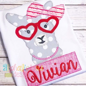 Llama Lady Applique Design - Blanket