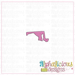 Maryland - MINI Fill - Diseño de bordado - Diseño estatal - 3 tamaños - 9 formatos de archivo diferentes