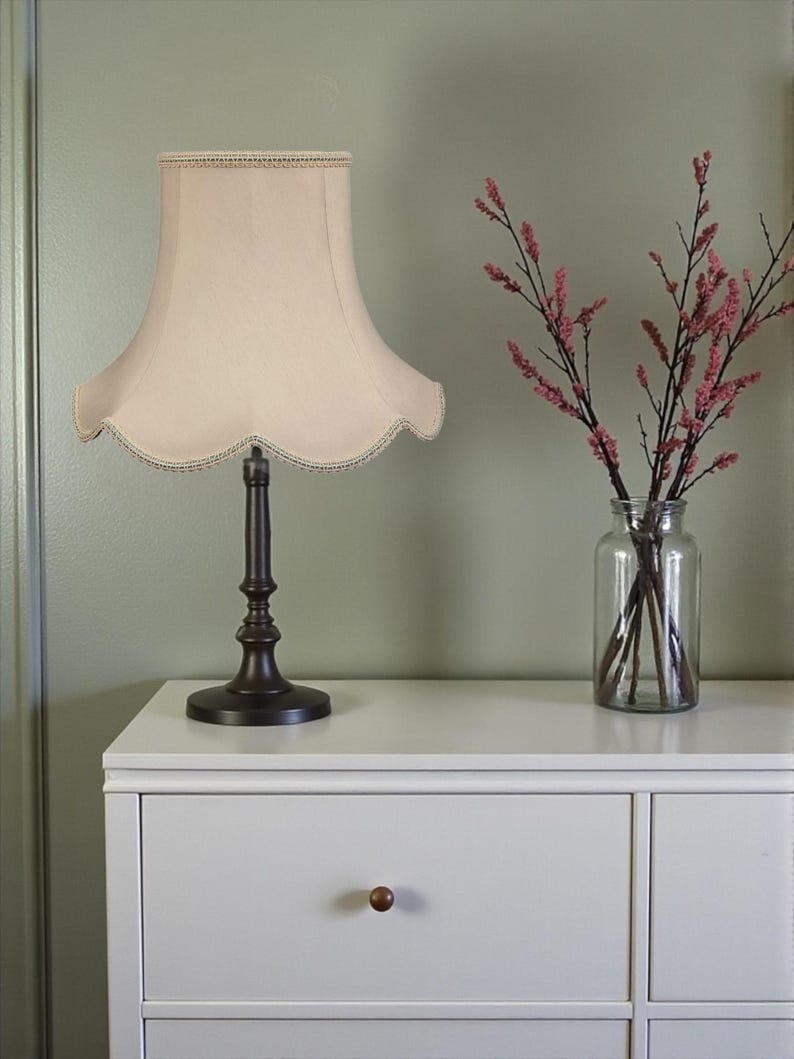 Cream Fabric Lampshade: Handmade for Standard, Table, Wall, Ceiling ...