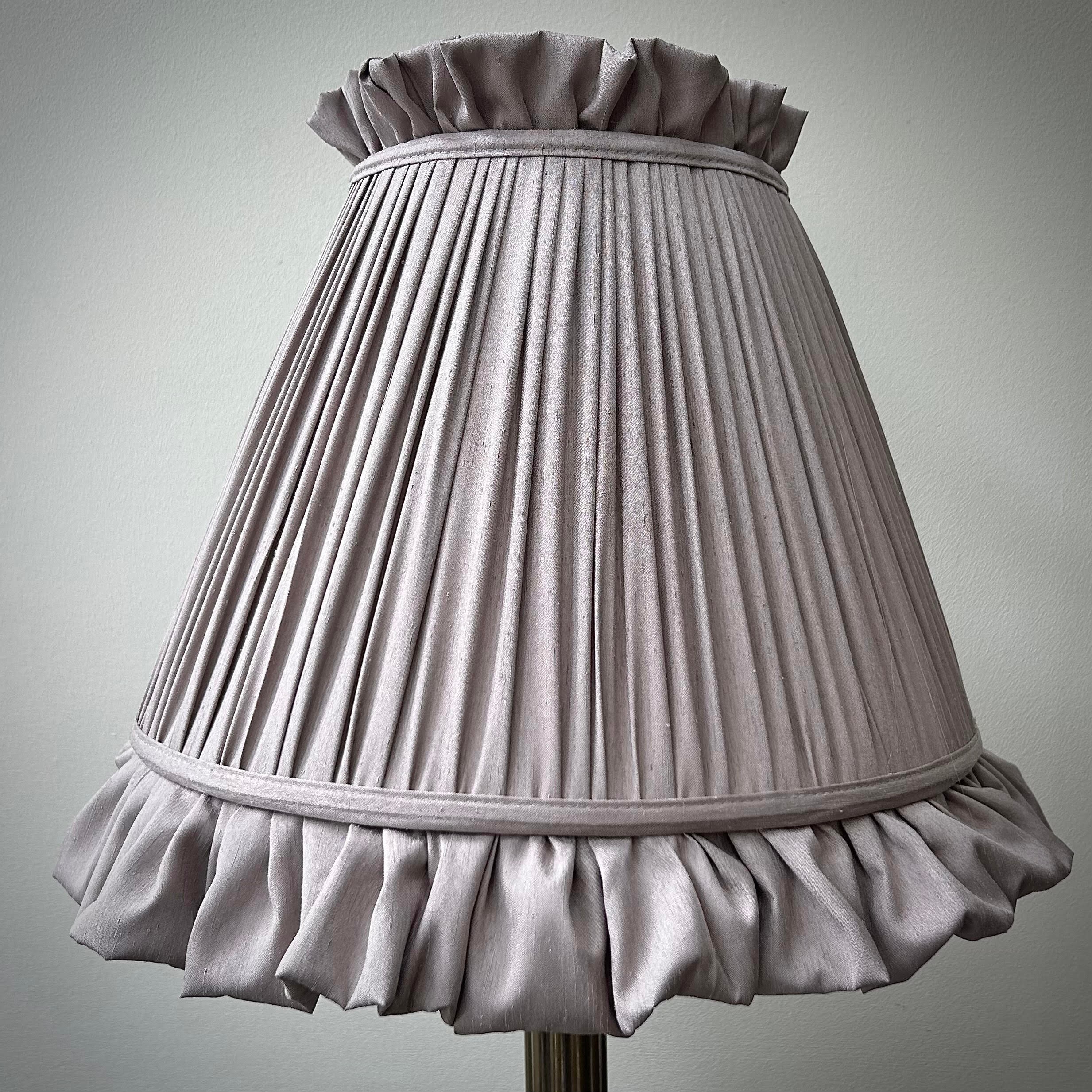 Gathered Taupe Pleated Lampshades Table Lamps Floor Lamp Standard