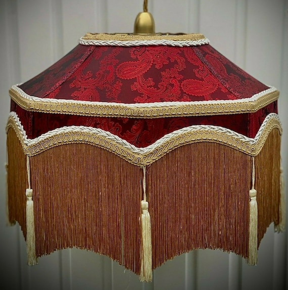 Downton Abbey Burgundy Paisley Lamp Shades Ceiling Lights Ceiling