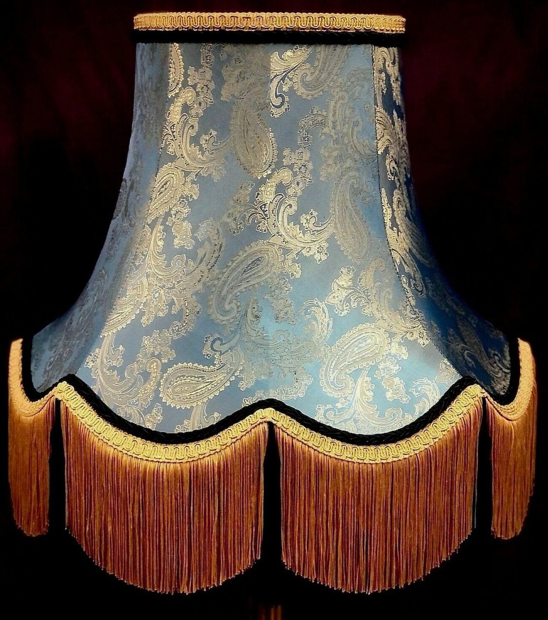 Blue Paisley Lampshades Table Lamps Standard Lamp Shades Floor Etsy UK