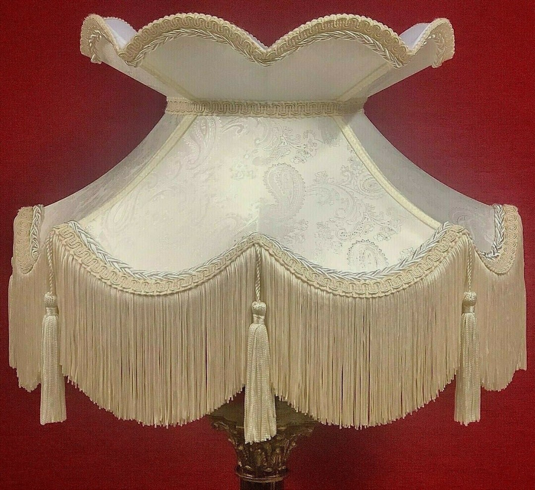 Ivory Cream Paisley Lamp Shades Standard Lamps Ceiling Lights Floor