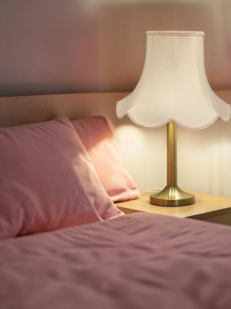 Cream Fabric Lampshade: Handmade for Table, Floor, Wall, Pendant Lights ...
