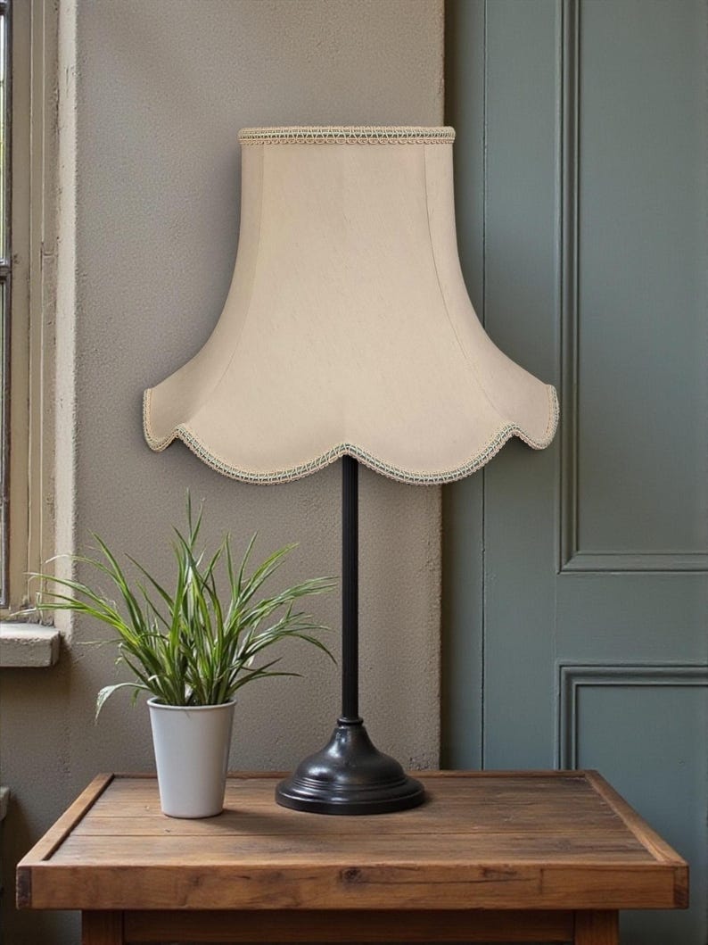 Cream Fabric Lampshade: Handmade for Standard, Table, Wall, Ceiling ...