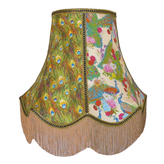 10 Inch Bird of Juno Designer Fabric Lampshades