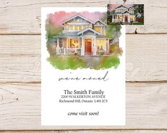 Our New Home Moving Announcement Cards - Printable Moving Cards - Custom Digital Moving Announcement Cards - Personalized New Address Cards