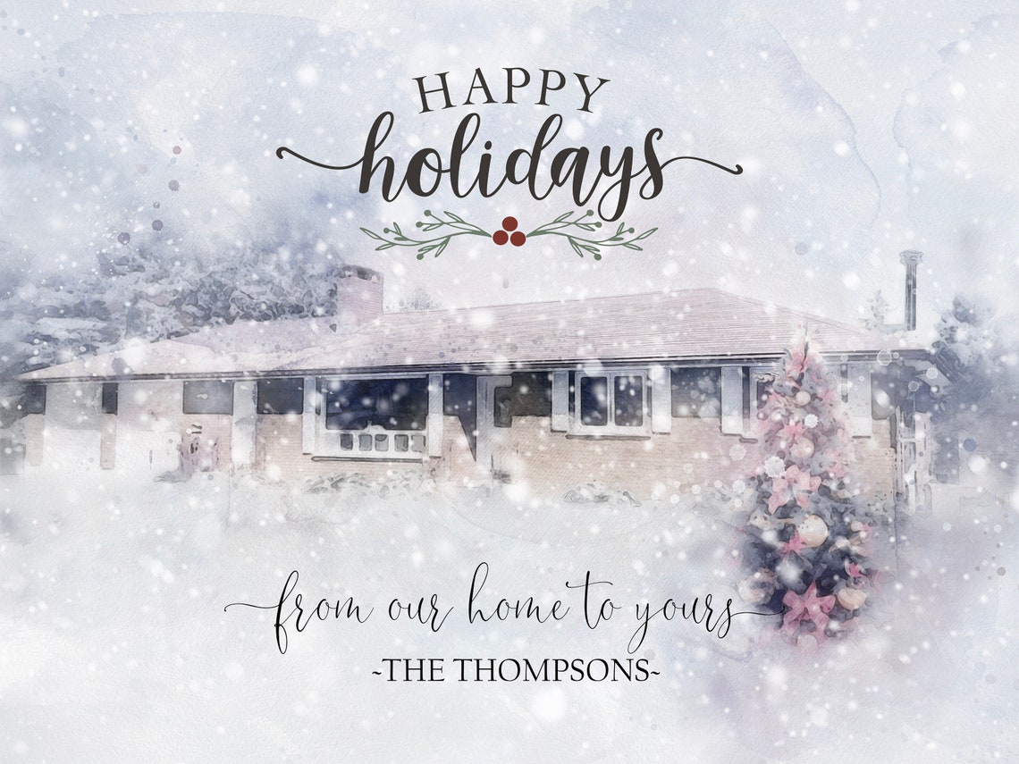 Personalized Christmas Card - Printable Christmas Card - Custom Photo