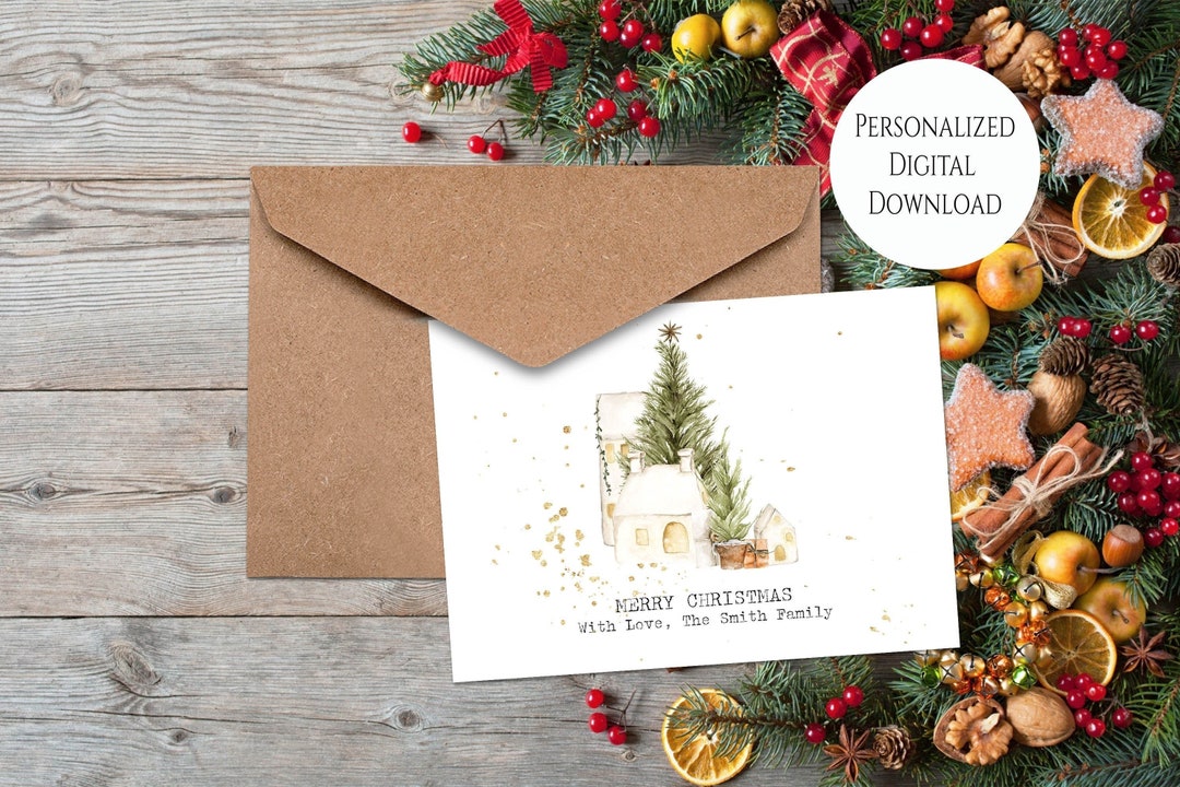 personalized-christmas-card-digital-download-printable-christmas-card-vintage-christmas-card-holiday-card-custom-digital-download-etsy