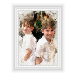 Personalized Watercolor Painting from Photo - Watercolor Portrait - Digital Watercolor Painting - Custom Painting from Photo - Painting