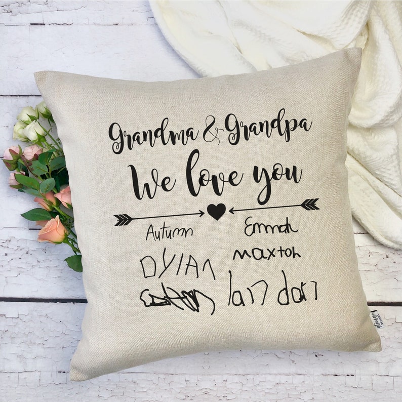 Gift for Grandparents Personalized Grandchildren Pillow Etsy