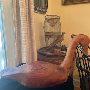 Vintage Carved Wood Swan by Cliff Tillett