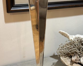 Vintage Sheffield Silverplate Vase Tall Fluted Grapevine Motif Wedding or Mantel Decor