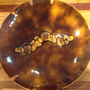 Mid Century Copper Enameled Bowl