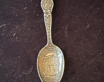 Vintage Sterling Silver Spoon Balanced Rock Colorado Miner Figural 27g