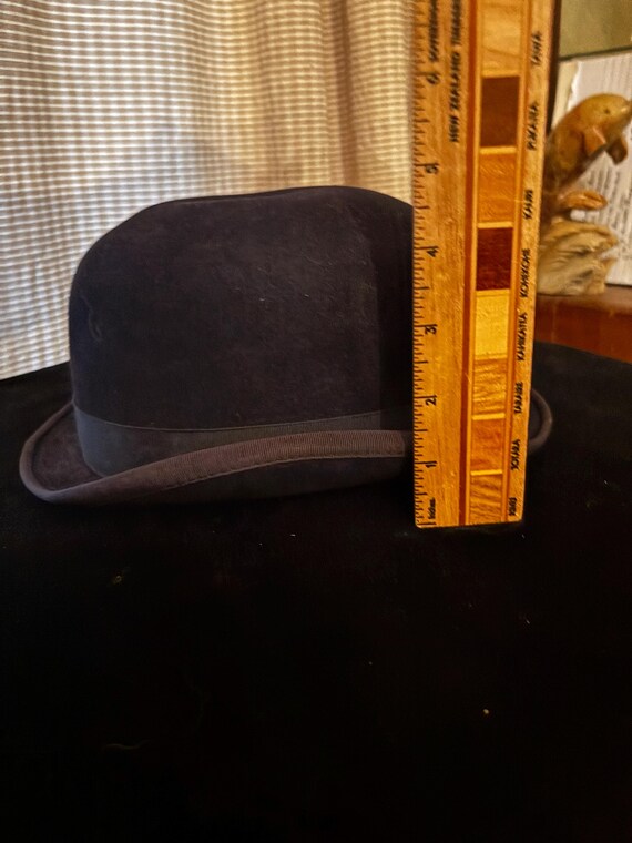 Vintage Dark Blue Bowler Lined Size 6 and 3/4 - Etsy Israel